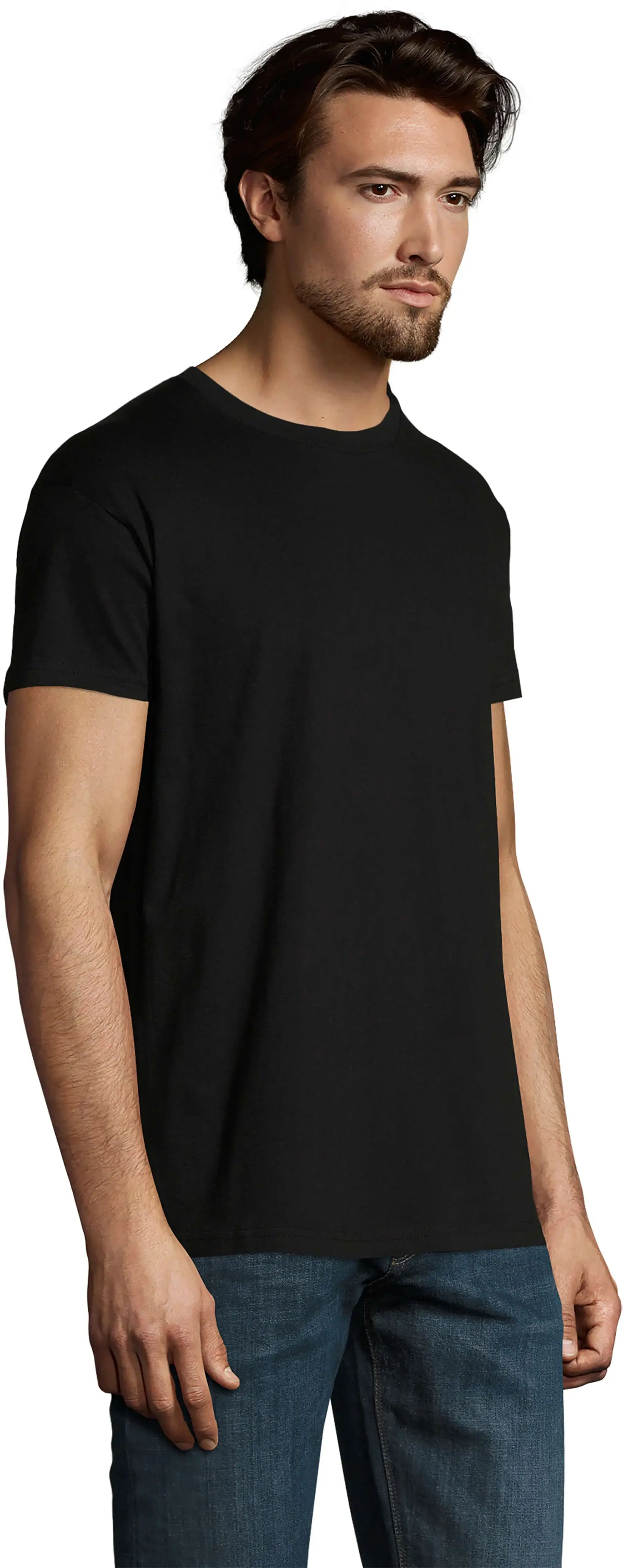 ULTRABASIC - Graphic Men's T-Shirt Ain't No Hood Like Fatherhood Printed White Letter Deep Black Round Neck