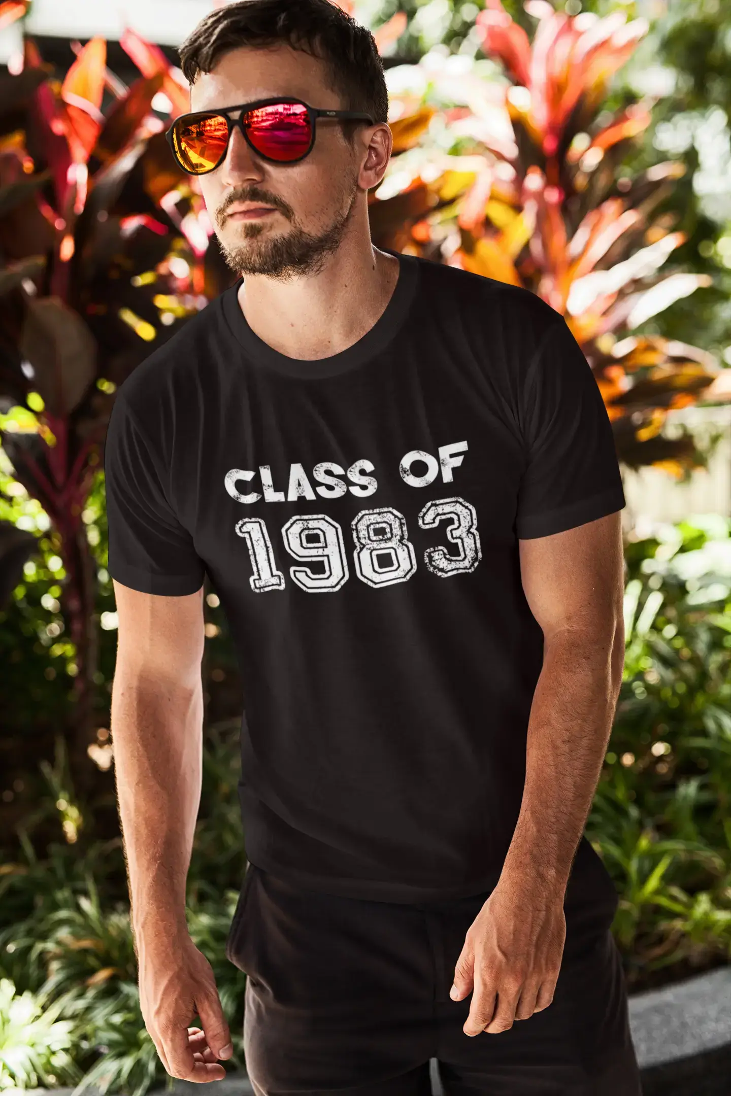 1983, Class of, black, Men's Short Sleeve Round Neck T-shirt 00103