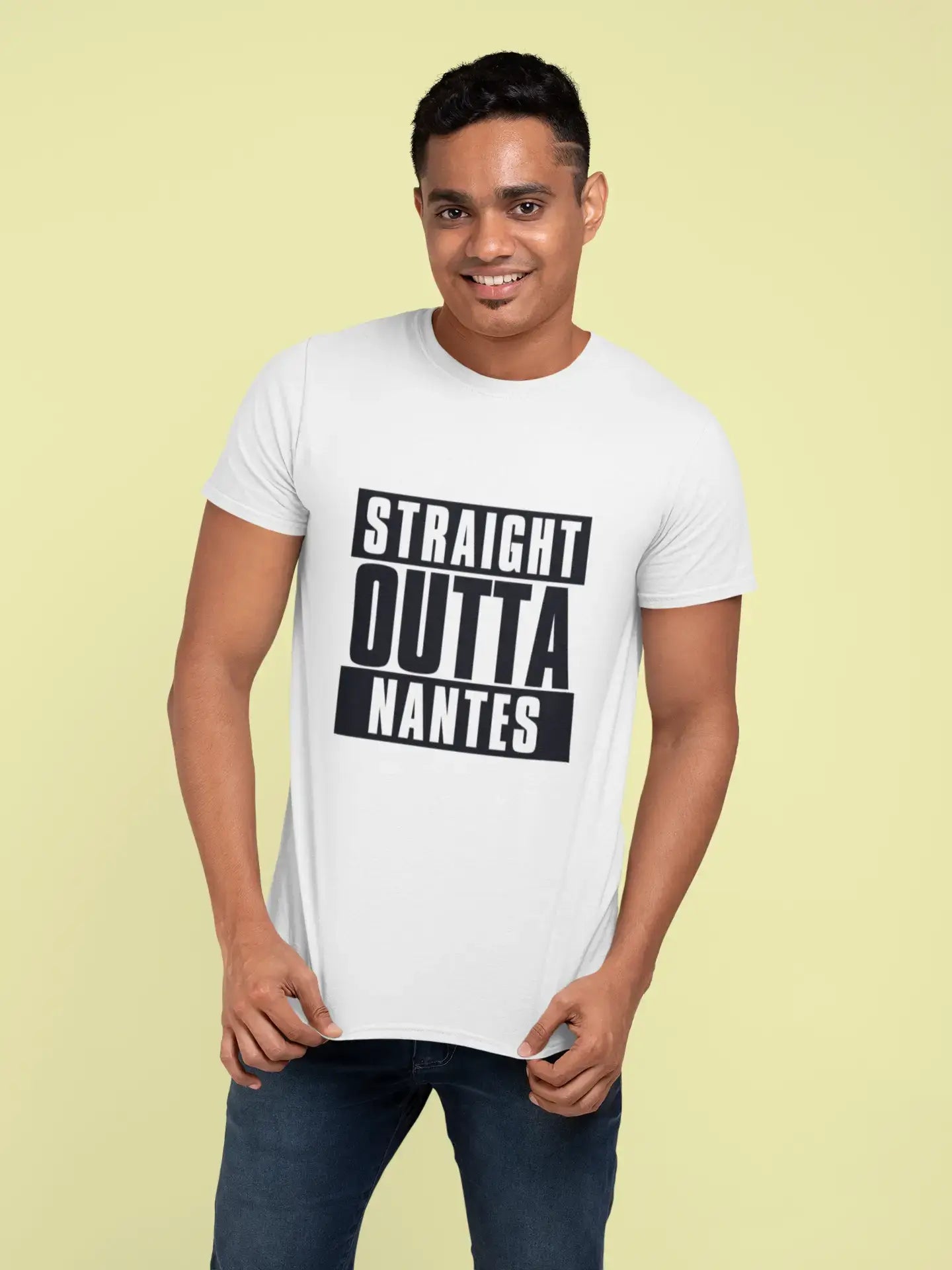 Straight Outta Nantes, Men's Short Sleeve Round Neck T-shirt 00027