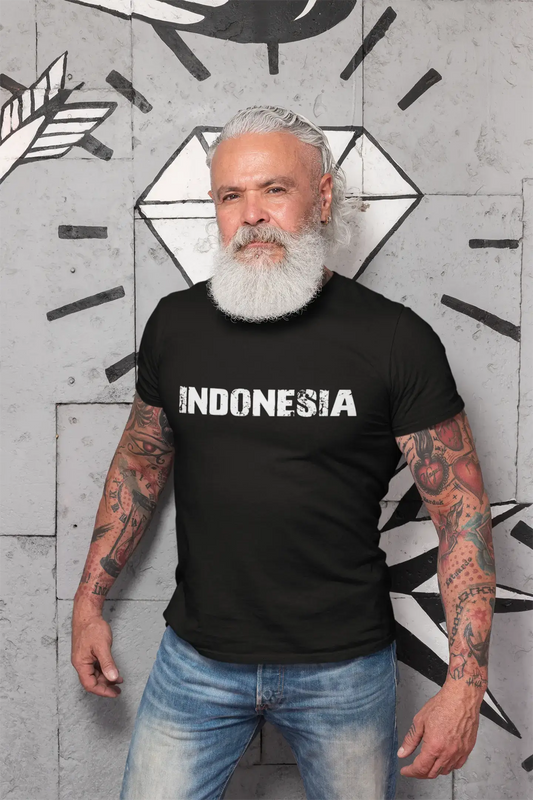 indonesia Men's T shirt Black Birthday Gift 00550