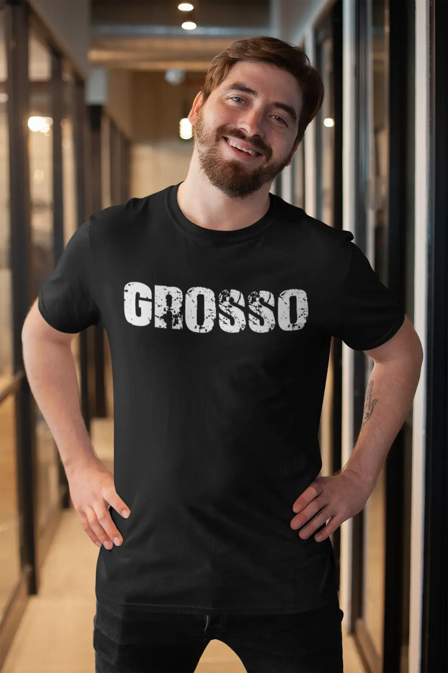 grosso Men's T shirt Black Birthday Gift 00551