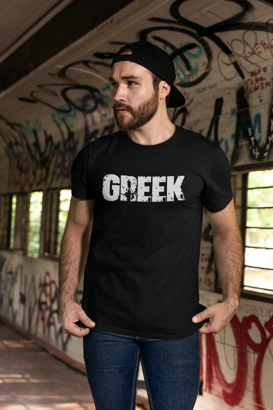 greek Men's Retro T shirt Black Birthday Gift 00553