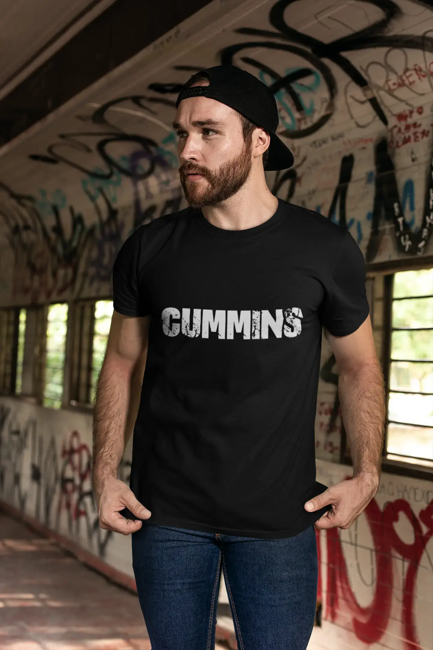 cummins Men's Vintage T shirt Black Birthday Gift 00555