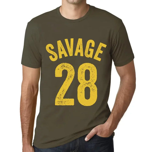 Men's Graphic T-Shirt Savage 28 28th Birthday Anniversary 28 Year Old Gift 1996 Vintage Eco-Friendly Short Sleeve Novelty Tee