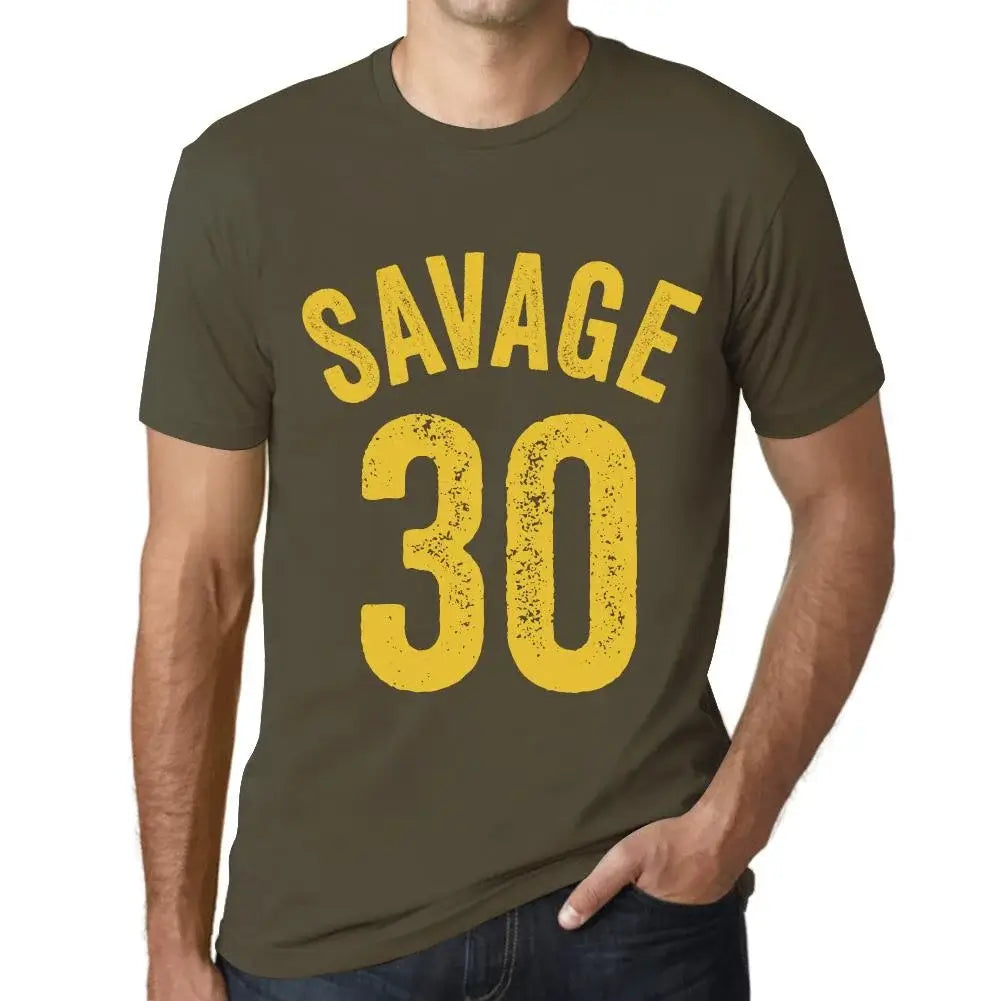 Men's Graphic T-Shirt Savage 30 30th Birthday Anniversary 30 Year Old Gift 1994 Vintage Eco-Friendly Short Sleeve Novelty Tee