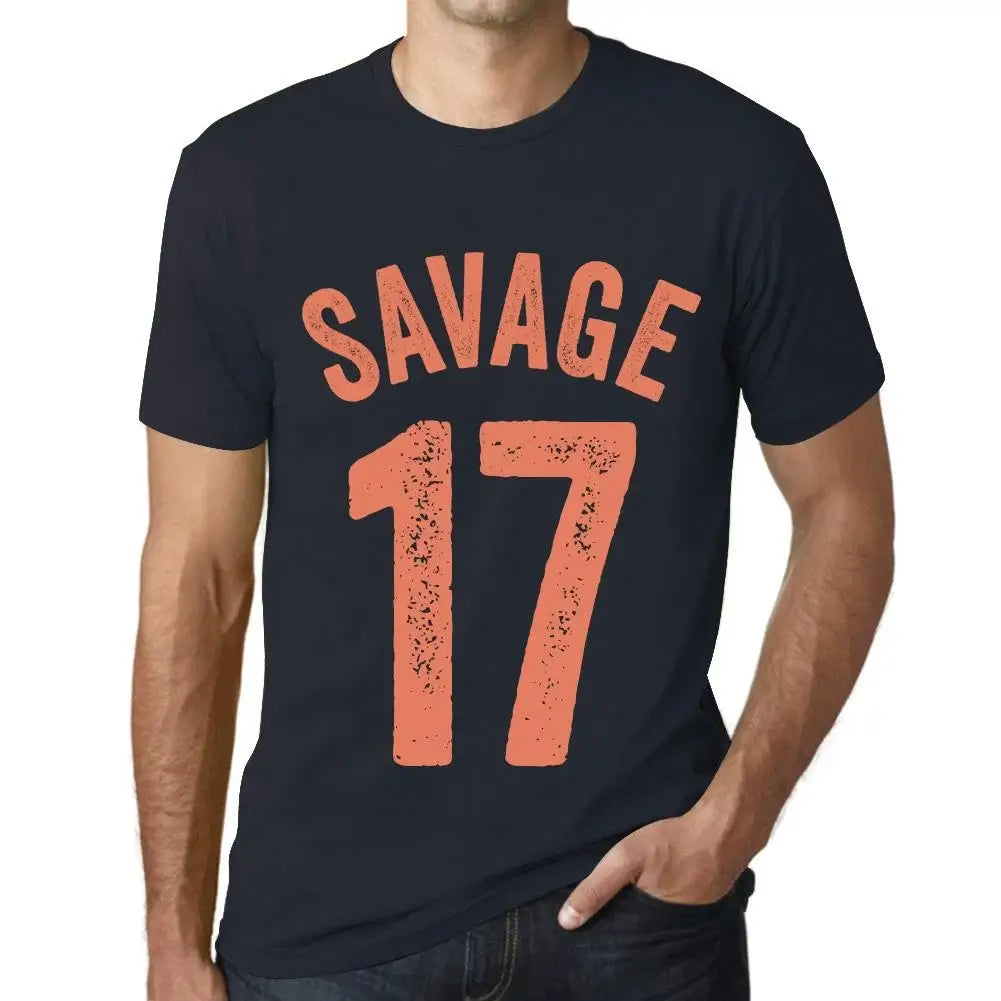 Men's Graphic T-Shirt Savage 17 17th Birthday Anniversary 17 Year Old Gift 2007 Vintage Eco-Friendly Short Sleeve Novelty Tee