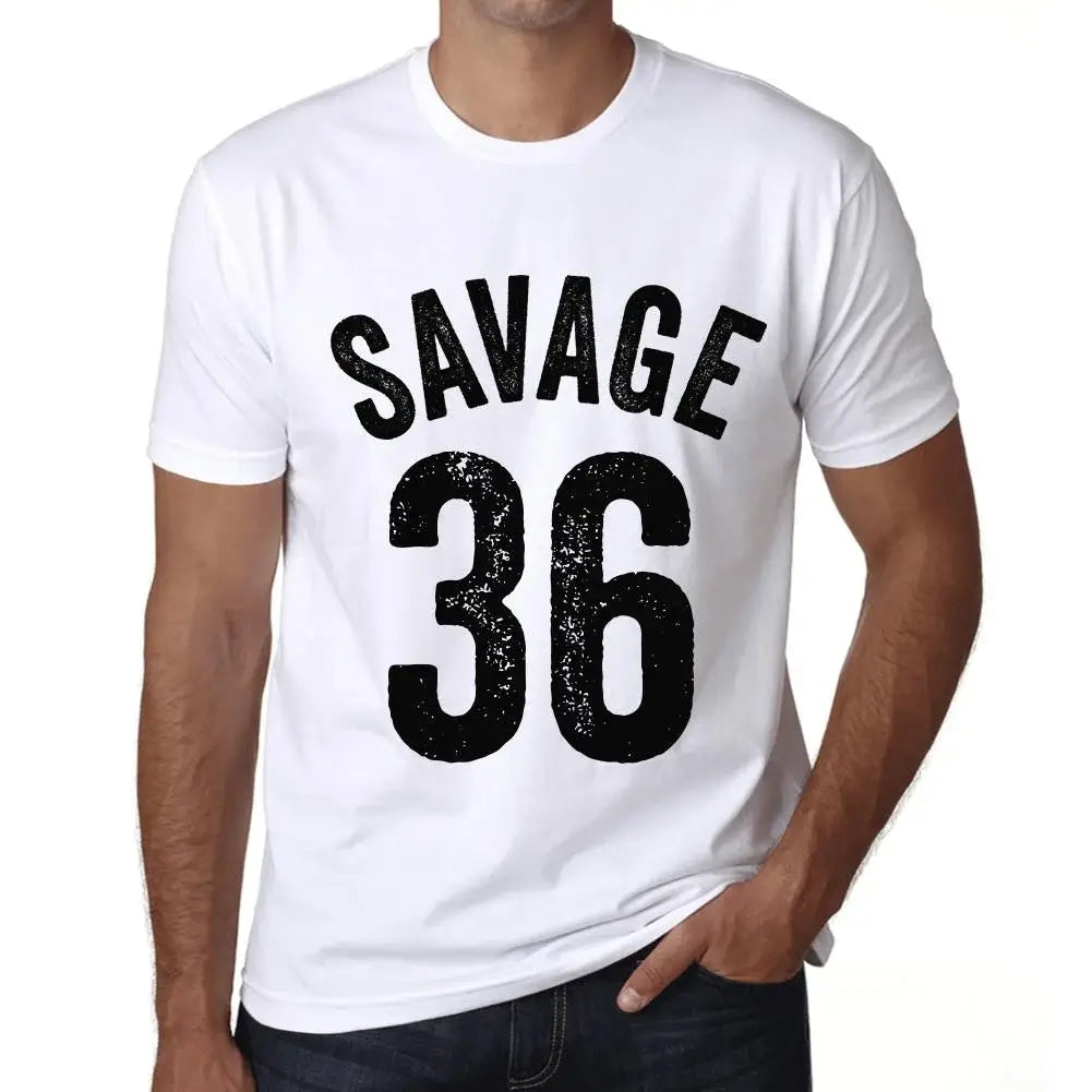 Men's Graphic T-Shirt Savage 36 36th Birthday Anniversary 36 Year Old Gift 1988 Vintage Eco-Friendly Short Sleeve Novelty Tee