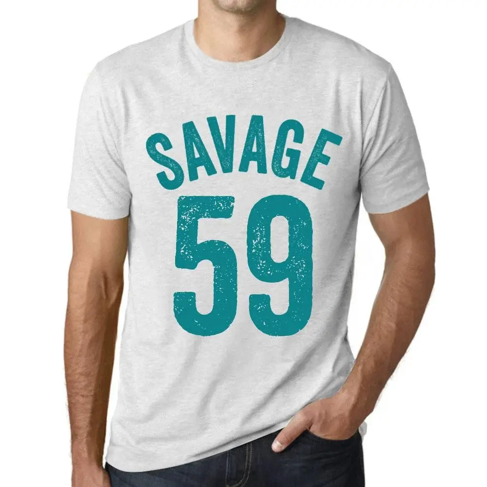 Men's Graphic T-Shirt Savage 59 59th Birthday Anniversary 59 Year Old Gift 1965 Vintage Eco-Friendly Short Sleeve Novelty Tee