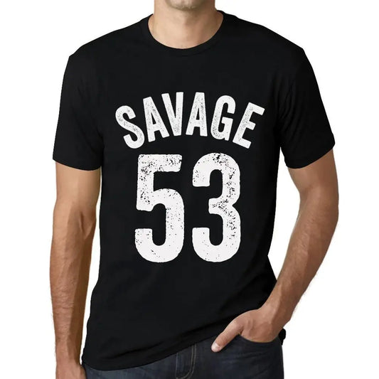 Men's Graphic T-Shirt Savage 53 53rd Birthday Anniversary 53 Year Old Gift 1971 Vintage Eco-Friendly Short Sleeve Novelty Tee