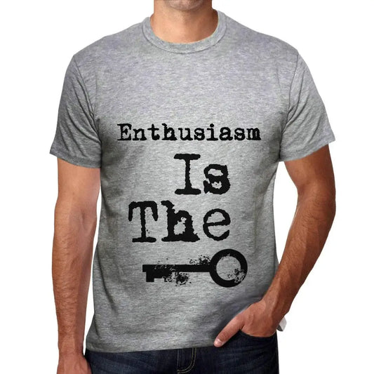 Men's Graphic T-Shirt Enthusiasm Is The Key Eco-Friendly Limited Edition Short Sleeve Tee-Shirt Vintage Birthday Gift Novelty