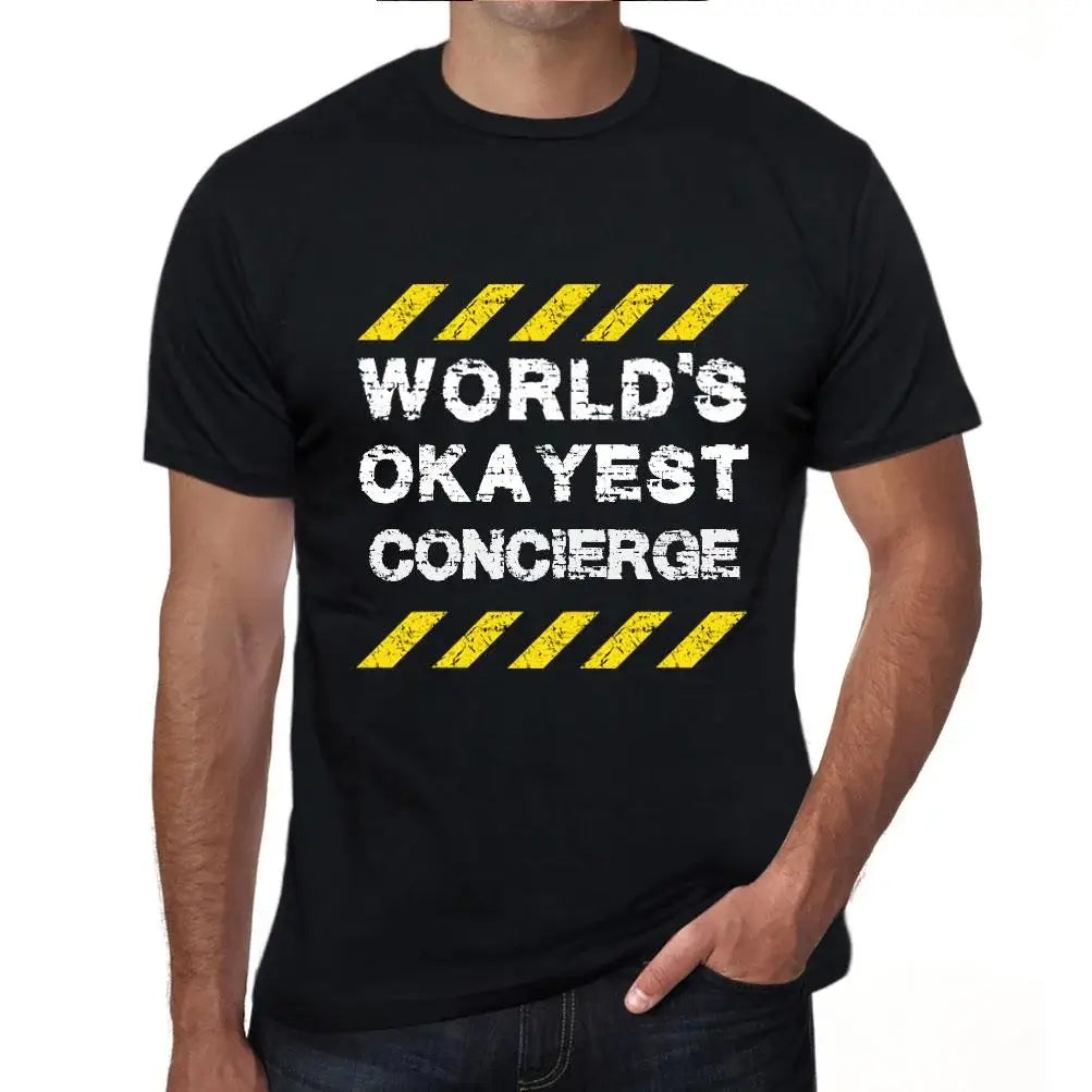 Men's Graphic T-Shirt Worlds Okayest Concierge Eco-Friendly Limited Edition Short Sleeve Tee-Shirt Vintage Birthday Gift Novelty