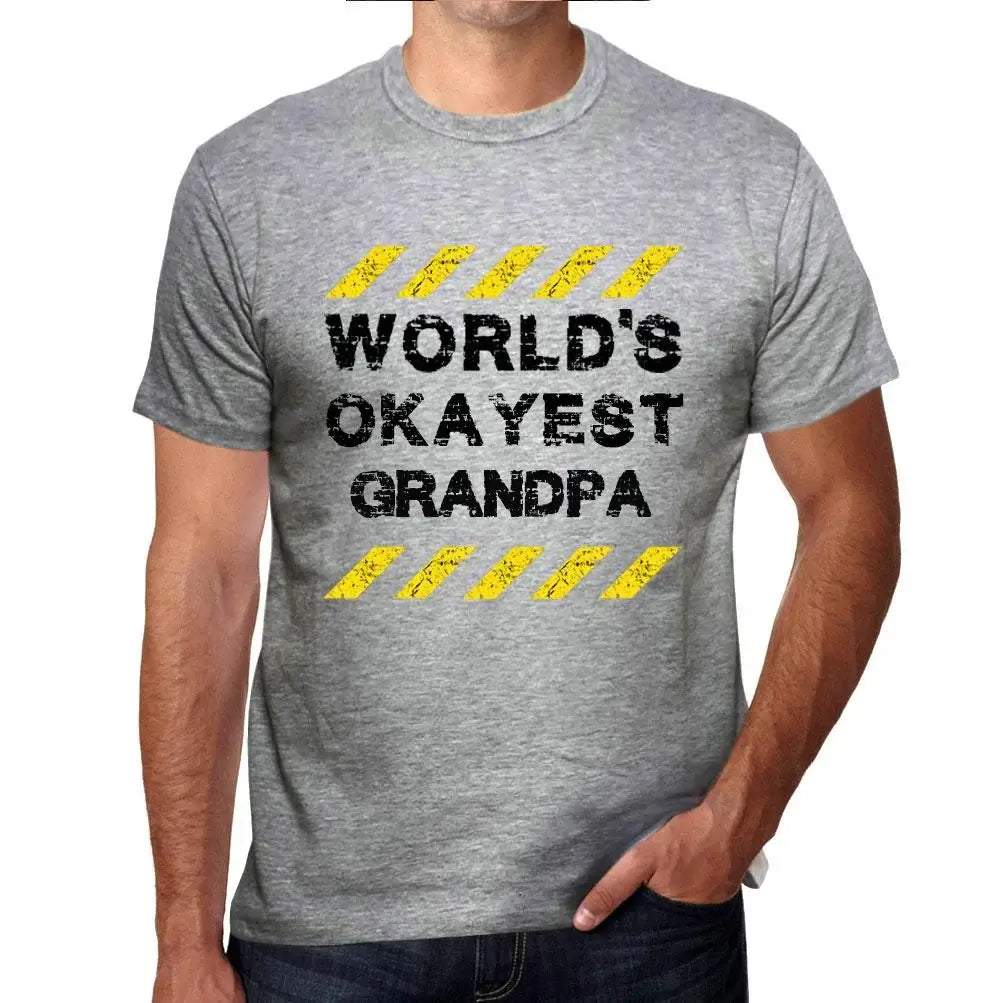 Men's Graphic T-Shirt Worlds Okayest Grandpa Eco-Friendly Limited Edition Short Sleeve Tee-Shirt Vintage Birthday Gift Novelty