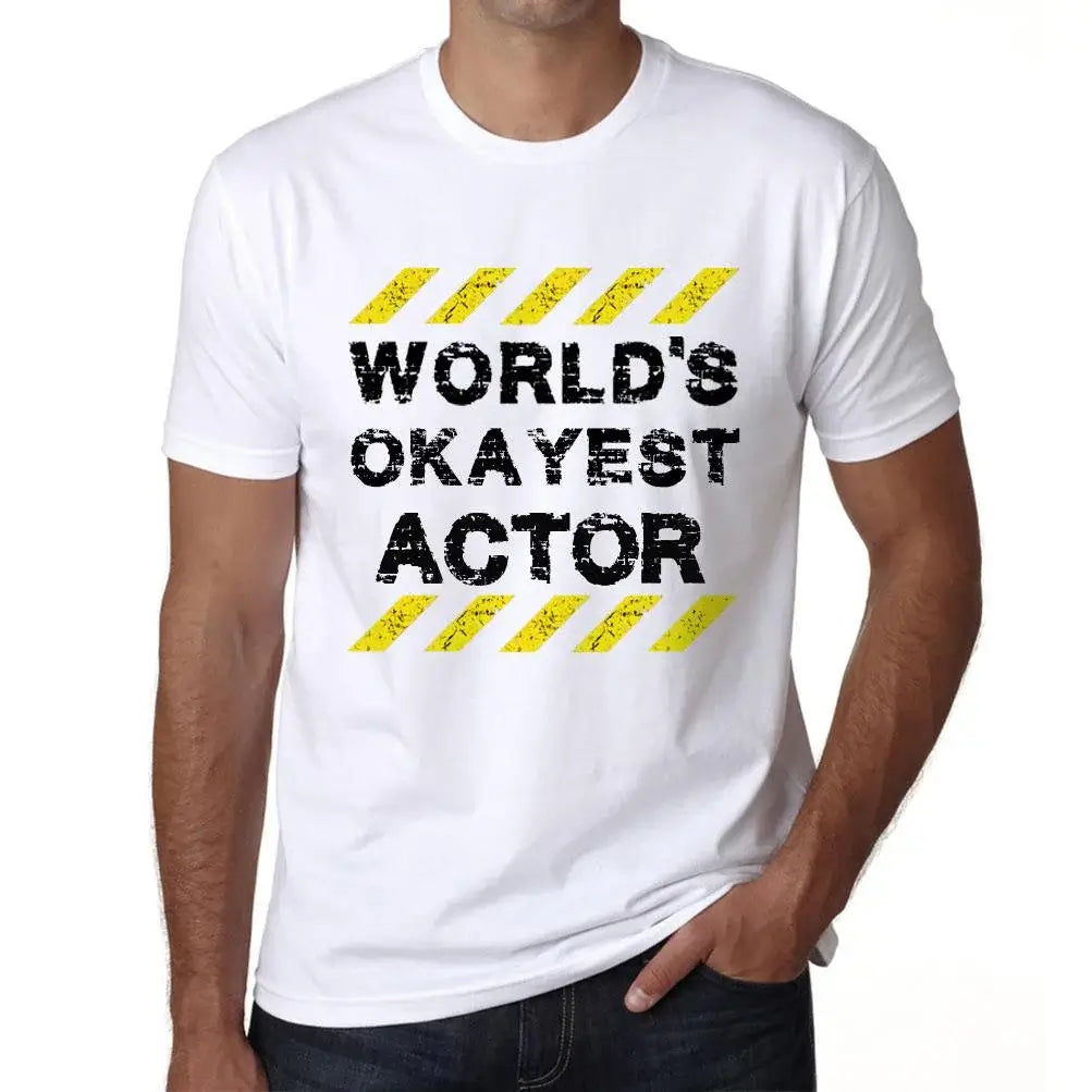 Men's Graphic T-Shirt Worlds Okayest Actor Eco-Friendly Limited Edition Short Sleeve Tee-Shirt Vintage Birthday Gift Novelty