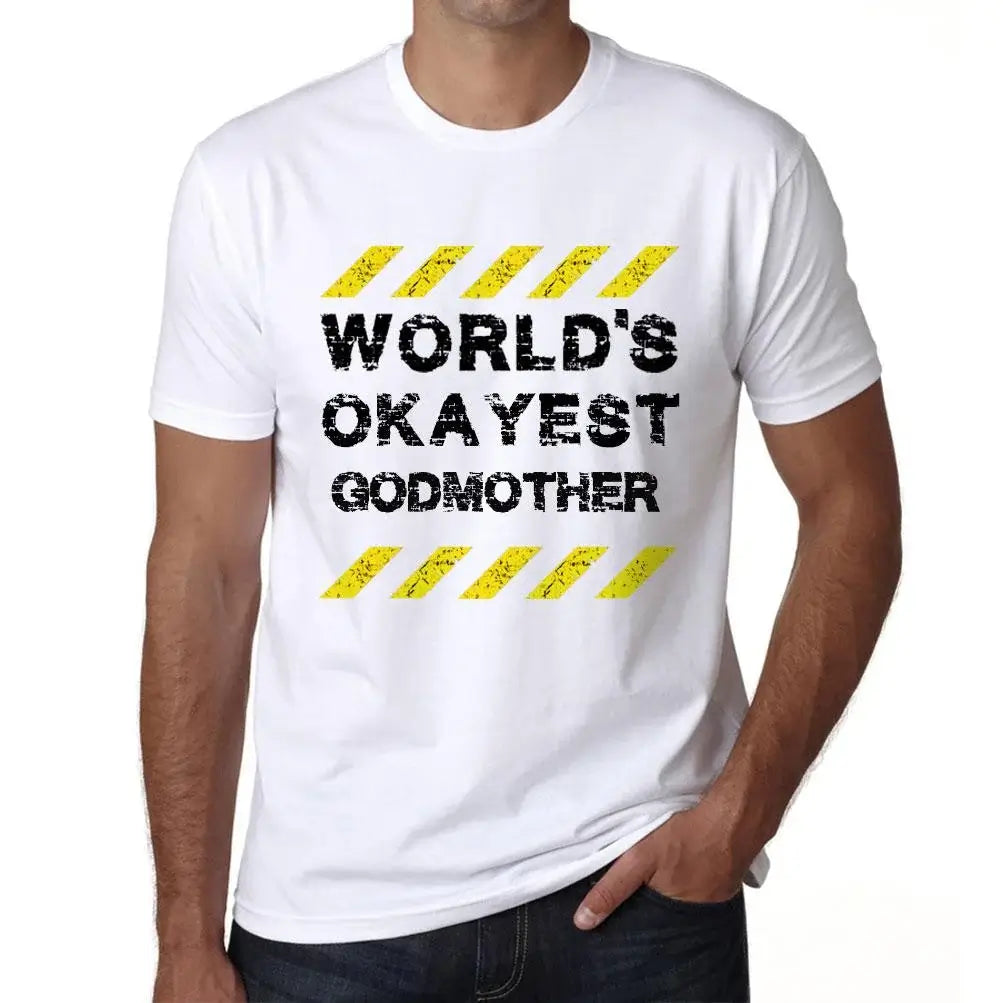 Men's Graphic T-Shirt Worlds Okayest Godmother Eco-Friendly Limited Edition Short Sleeve Tee-Shirt Vintage Birthday Gift Novelty