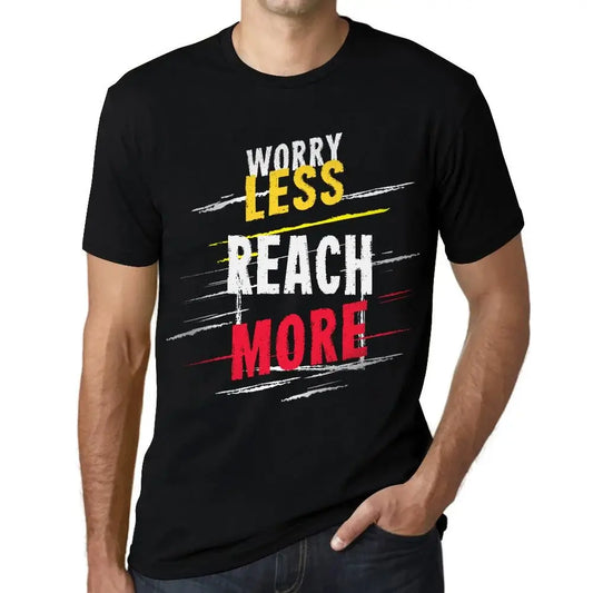 Men's Graphic T-Shirt Worry Less Reach More Eco-Friendly Limited Edition Short Sleeve Tee-Shirt Vintage Birthday Gift Novelty