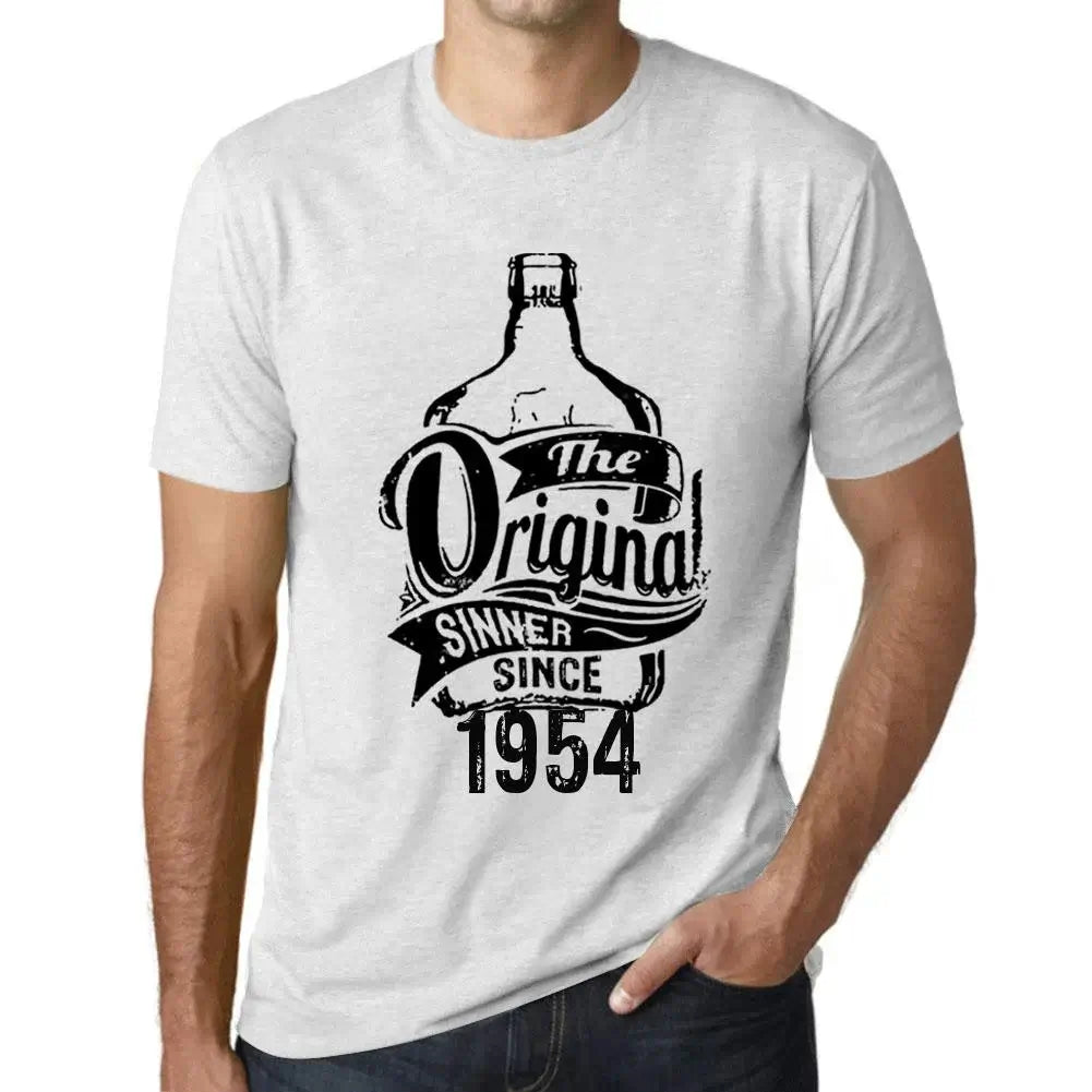 Men's Graphic T-Shirt The Original Sinner Since 1954 70th Birthday Anniversary 70 Year Old Gift 1954 Vintage Eco-Friendly Short Sleeve Novelty Tee