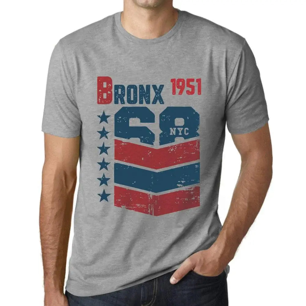 Men's Graphic T-Shirt Bronx 1951 73rd Birthday Anniversary 73 Year Old Gift 1951 Vintage Eco-Friendly Short Sleeve Novelty Tee