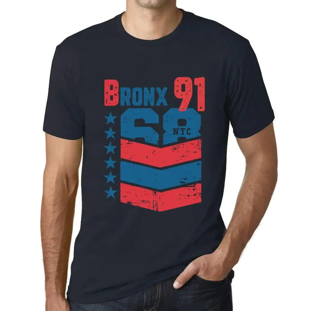 Men's Graphic T-Shirt Bronx 91 91st Birthday Anniversary 91 Year Old Gift 1933 Vintage Eco-Friendly Short Sleeve Novelty Tee