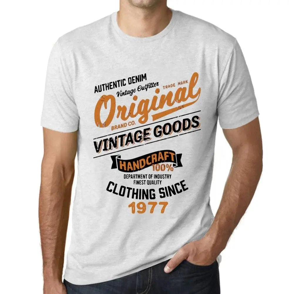 Men's Graphic T-Shirt Original Vintage Clothing Since 1977 47th Birthday Anniversary 47 Year Old Gift 1977 Vintage Eco-Friendly Short Sleeve Novelty Tee