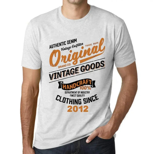 Men's Graphic T-Shirt Original Vintage Clothing Since 2012 12nd Birthday Anniversary 12 Year Old Gift 2012 Vintage Eco-Friendly Short Sleeve Novelty Tee