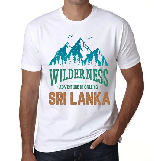 Men's Graphic T-Shirt Wilderness, Adventure Is Calling Sri Lanka Eco-Friendly Limited Edition Short Sleeve Tee-Shirt Vintage Birthday Gift Novelty