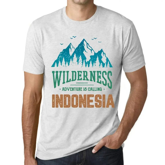 Men's Graphic T-Shirt Wilderness, Adventure Is Calling Indonesia Eco-Friendly Limited Edition Short Sleeve Tee-Shirt Vintage Birthday Gift Novelty