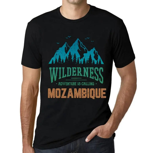 Men's Graphic T-Shirt Wilderness, Adventure Is Calling Mozambique Eco-Friendly Limited Edition Short Sleeve Tee-Shirt Vintage Birthday Gift Novelty