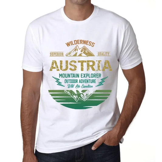 Men's Graphic T-Shirt Outdoor Adventure, Wilderness, Mountain Explorer Austria Eco-Friendly Limited Edition Short Sleeve Tee-Shirt Vintage Birthday Gift Novelty