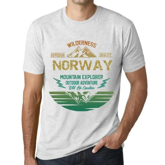 Men's Graphic T-Shirt Outdoor Adventure, Wilderness, Mountain Explorer Norway Eco-Friendly Limited Edition Short Sleeve Tee-Shirt Vintage Birthday Gift Novelty