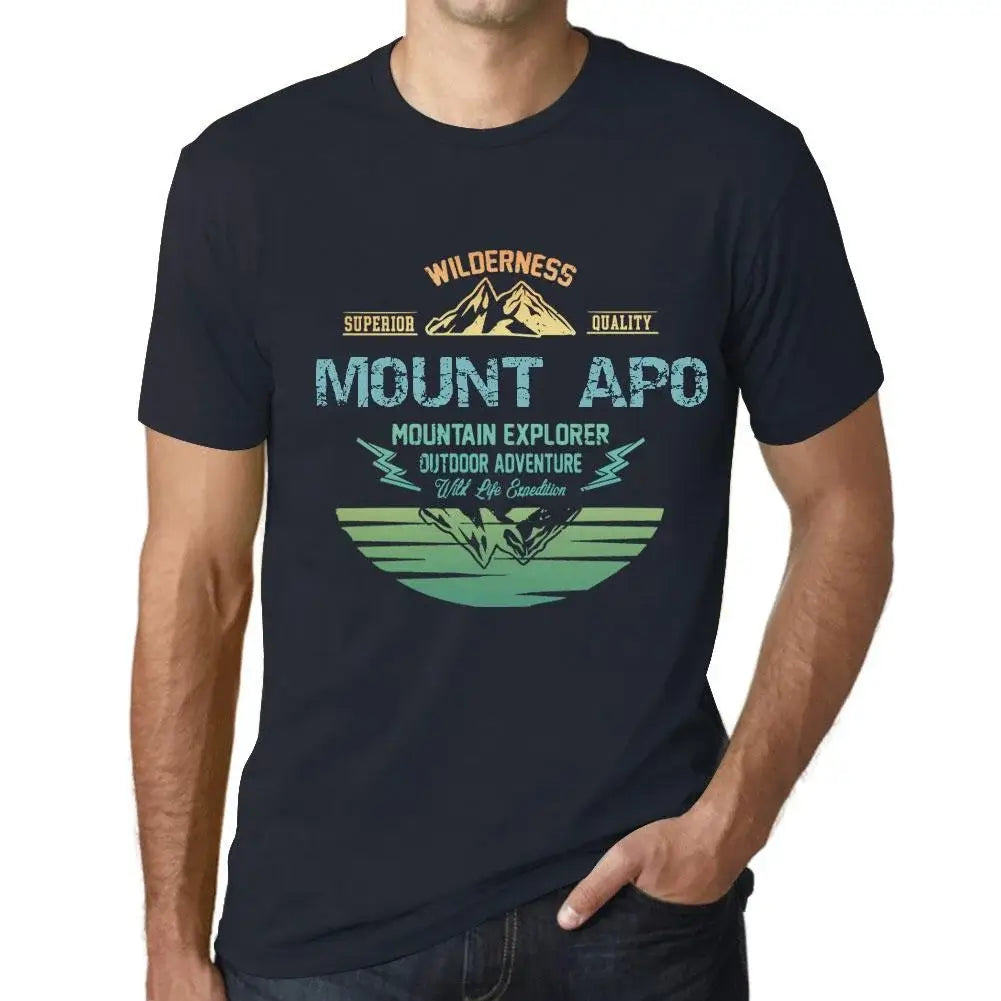 Men's Graphic T-Shirt Outdoor Adventure, Wilderness, Mountain Explorer Mount Apo Eco-Friendly Limited Edition Short Sleeve Tee-Shirt Vintage Birthday Gift Novelty