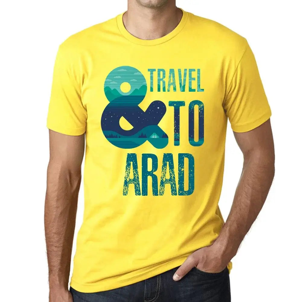 Men's Graphic T-Shirt And Travel To Arad Eco-Friendly Limited Edition Short Sleeve Tee-Shirt Vintage Birthday Gift Novelty