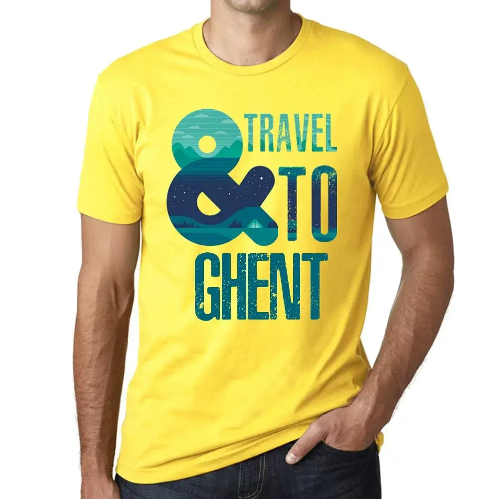 Men's Graphic T-Shirt And Travel To Ghent Eco-Friendly Limited Edition Short Sleeve Tee-Shirt Vintage Birthday Gift Novelty