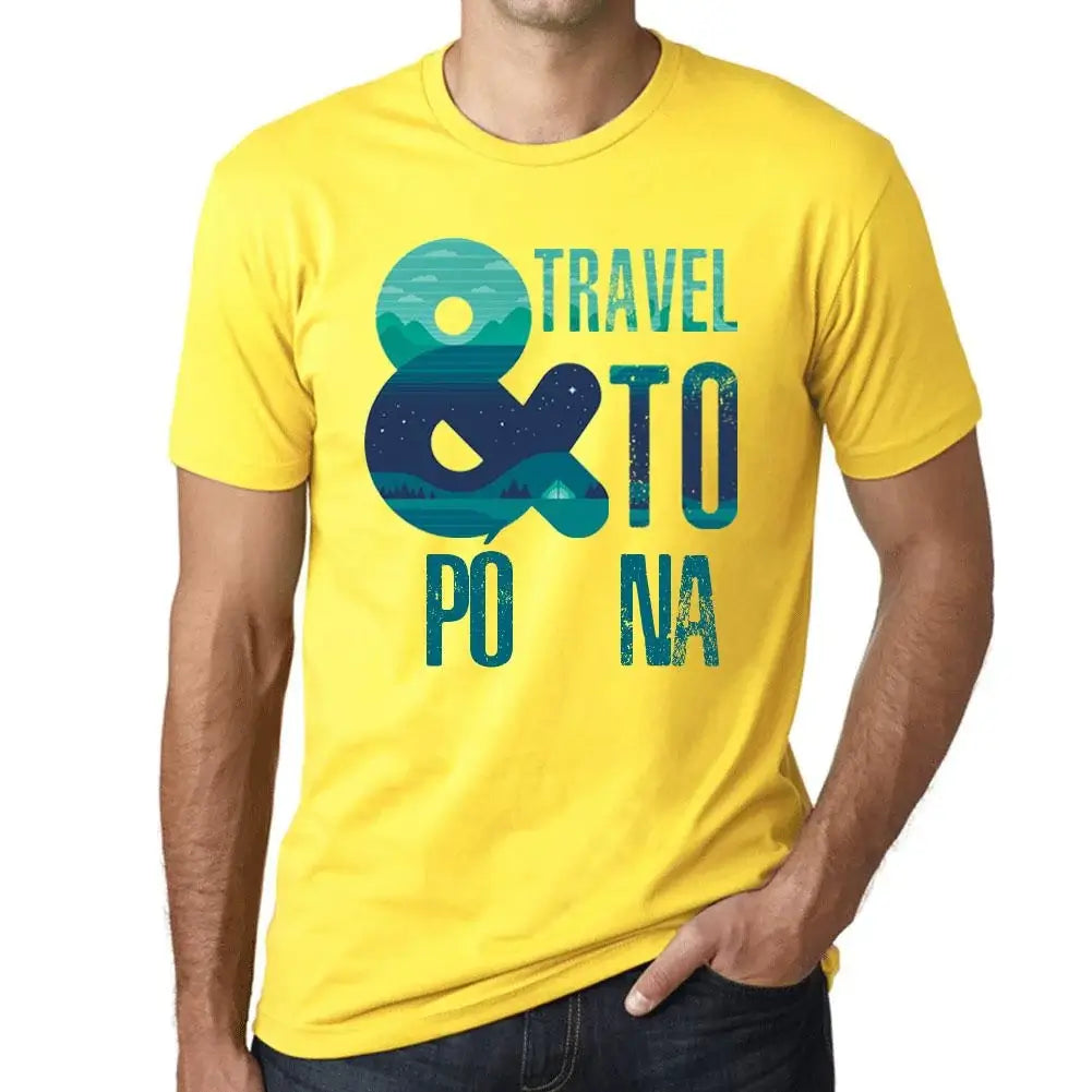 Men's Graphic T-Shirt And Travel To Poona Eco-Friendly Limited Edition Short Sleeve Tee-Shirt Vintage Birthday Gift Novelty