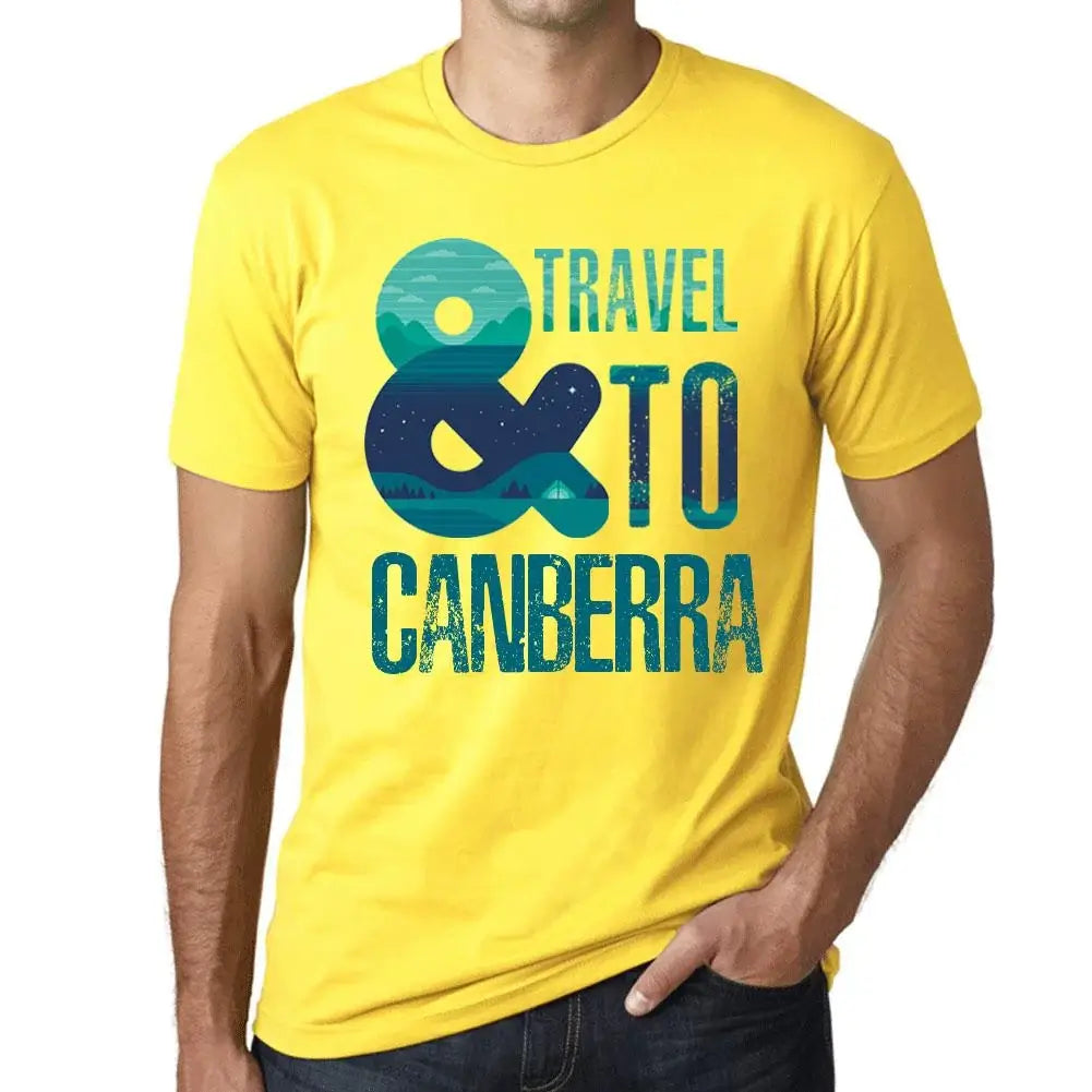 Men's Graphic T-Shirt And Travel To Canberra Eco-Friendly Limited Edition Short Sleeve Tee-Shirt Vintage Birthday Gift Novelty