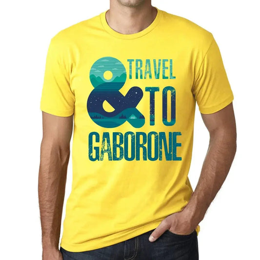 Men's Graphic T-Shirt And Travel To Gaborone Eco-Friendly Limited Edition Short Sleeve Tee-Shirt Vintage Birthday Gift Novelty