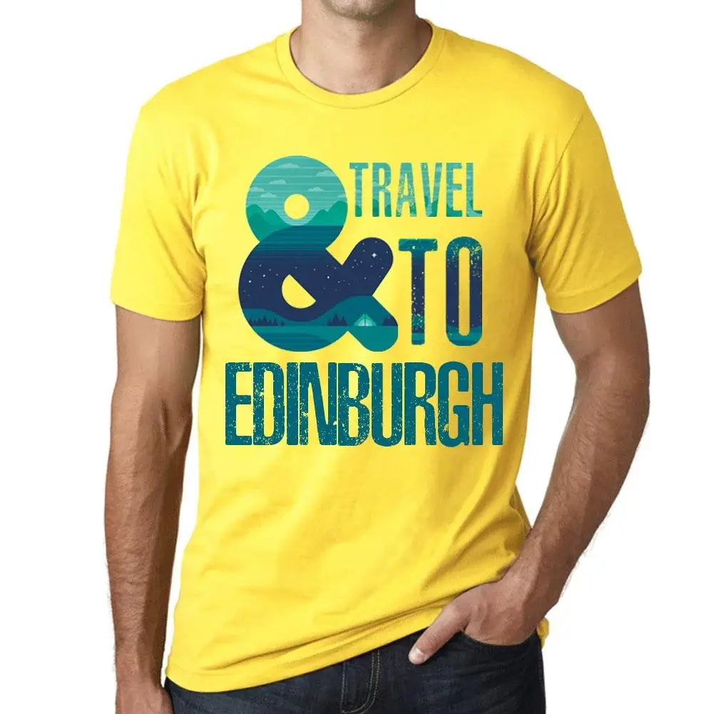 Men's Graphic T-Shirt And Travel To Edinburgh Eco-Friendly Limited Edition Short Sleeve Tee-Shirt Vintage Birthday Gift Novelty