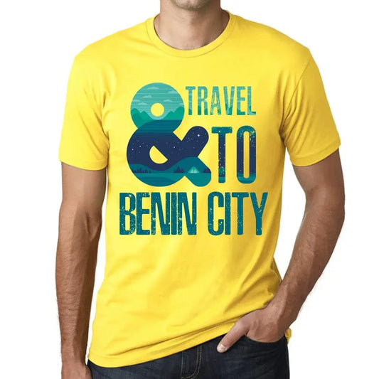 Men's Graphic T-Shirt And Travel To Benin City Eco-Friendly Limited Edition Short Sleeve Tee-Shirt Vintage Birthday Gift Novelty