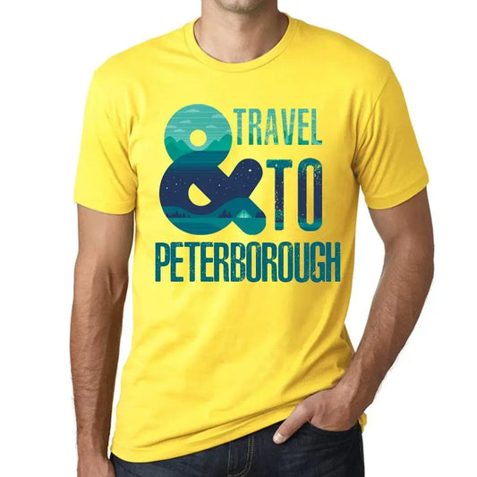 Men's Graphic T-Shirt And Travel To Peterborough Eco-Friendly Limited Edition Short Sleeve Tee-Shirt Vintage Birthday Gift Novelty