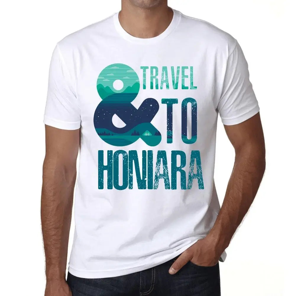 Men's Graphic T-Shirt And Travel To Honiara Eco-Friendly Limited Edition Short Sleeve Tee-Shirt Vintage Birthday Gift Novelty