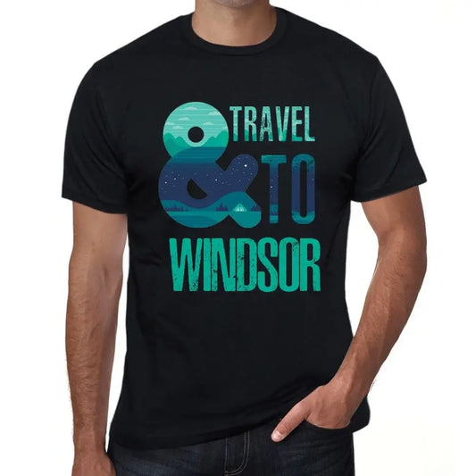 Men's Graphic T-Shirt And Travel To Windsor Eco-Friendly Limited Edition Short Sleeve Tee-Shirt Vintage Birthday Gift Novelty