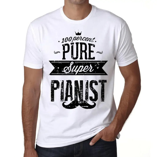 Men's Graphic T-Shirt 100% Pure Super Pianist Eco-Friendly Limited Edition Short Sleeve Tee-Shirt Vintage Birthday Gift Novelty