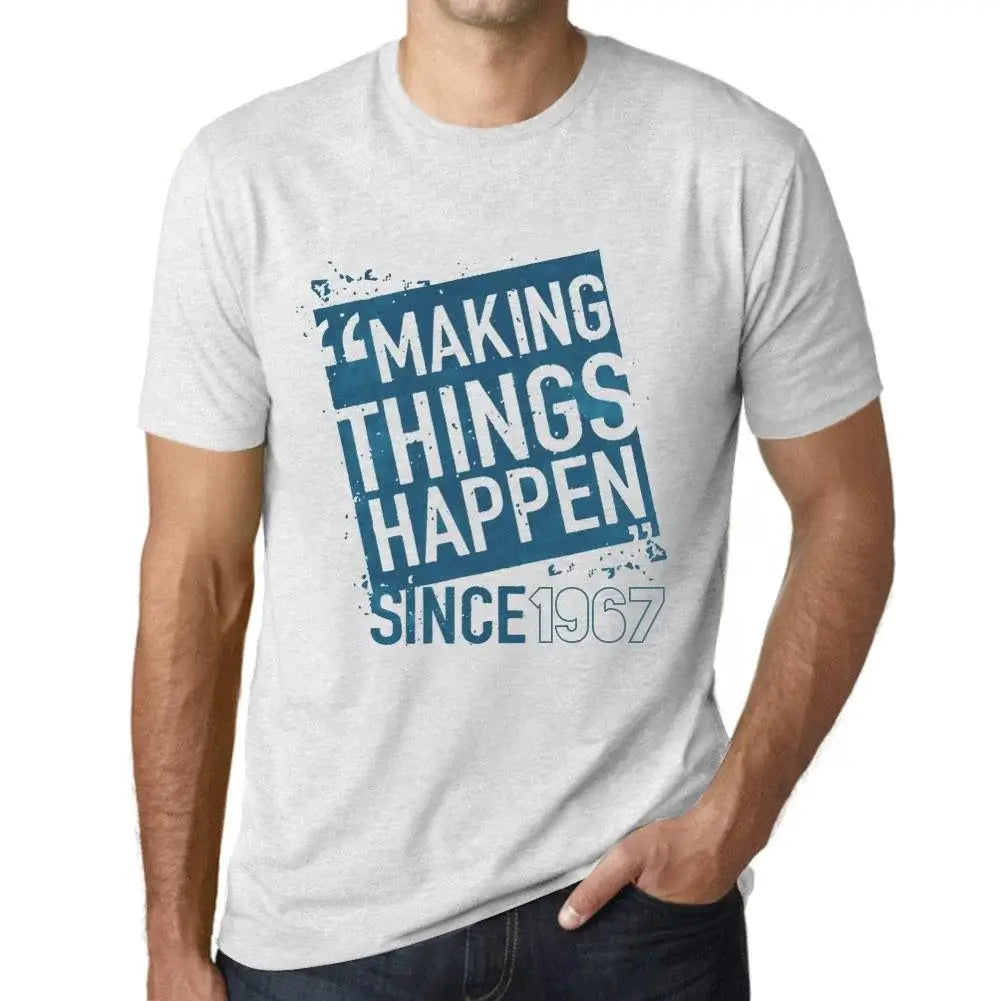 Men's Graphic T-Shirt Making Things Happen Since 1967 57th Birthday Anniversary 57 Year Old Gift 1967 Vintage Eco-Friendly Short Sleeve Novelty Tee