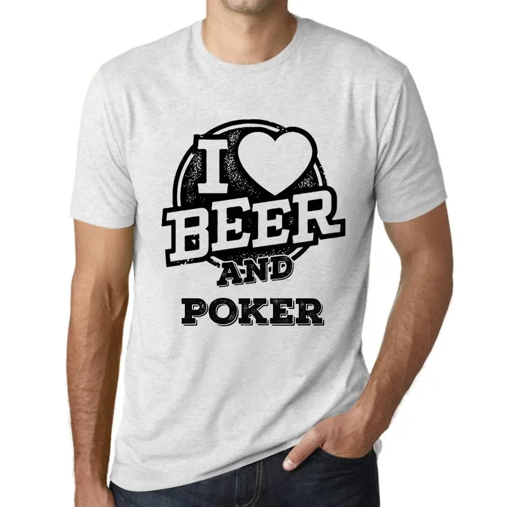 Men's Graphic T-Shirt I Love Beer And Poker Eco-Friendly Limited Edition Short Sleeve Tee-Shirt Vintage Birthday Gift Novelty