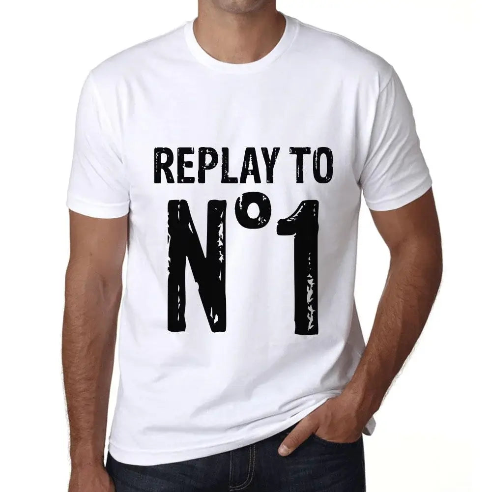 Men's Graphic T-Shirt Replay To No 1 Eco-Friendly Limited Edition Short Sleeve Tee-Shirt Vintage Birthday Gift Novelty