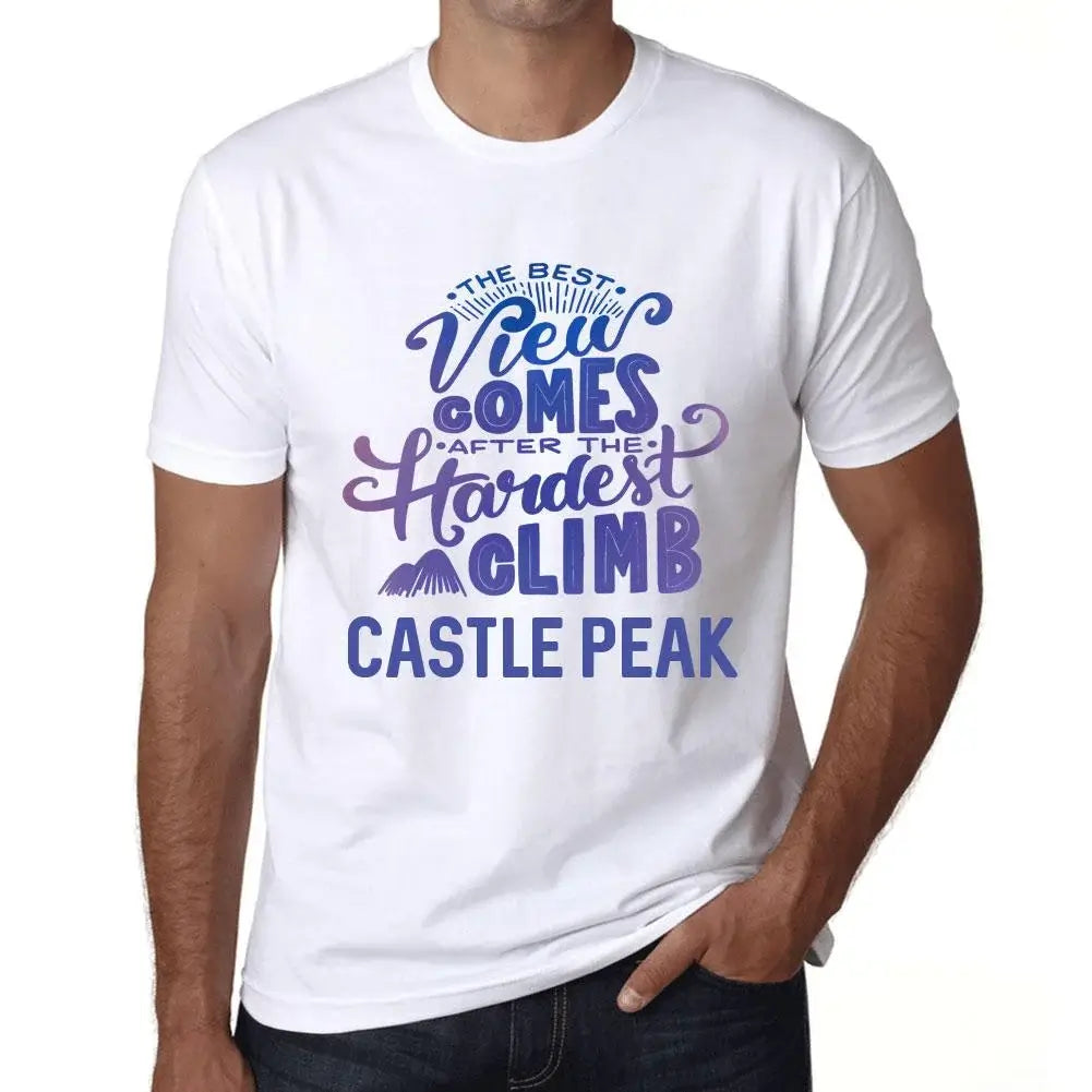 Men's Graphic T-Shirt The Best View Comes After Hardest Mountain Climb Castle Peak Eco-Friendly Limited Edition Short Sleeve Tee-Shirt Vintage Birthday Gift Novelty