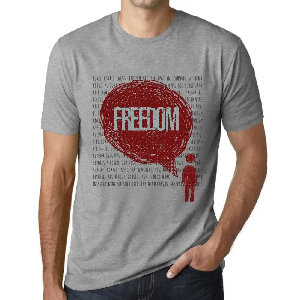 Men's Graphic T-Shirt Thoughts Freedom Eco-Friendly Limited Edition Short Sleeve Tee-Shirt Vintage Birthday Gift Novelty