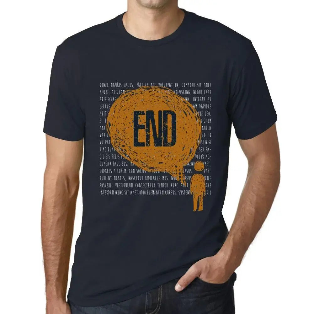 Men's Graphic T-Shirt Thoughts End Eco-Friendly Limited Edition Short Sleeve Tee-Shirt Vintage Birthday Gift Novelty