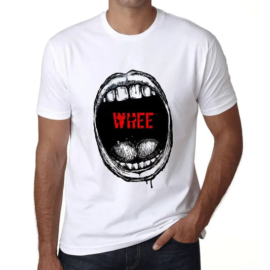 Men's Graphic T-Shirt Mouth Expressions Whee Eco-Friendly Limited Edition Short Sleeve Tee-Shirt Vintage Birthday Gift Novelty