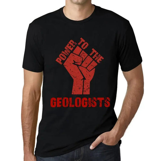 Men's Graphic T-Shirt Power To The Geologists Eco-Friendly Limited Edition Short Sleeve Tee-Shirt Vintage Birthday Gift Novelty
