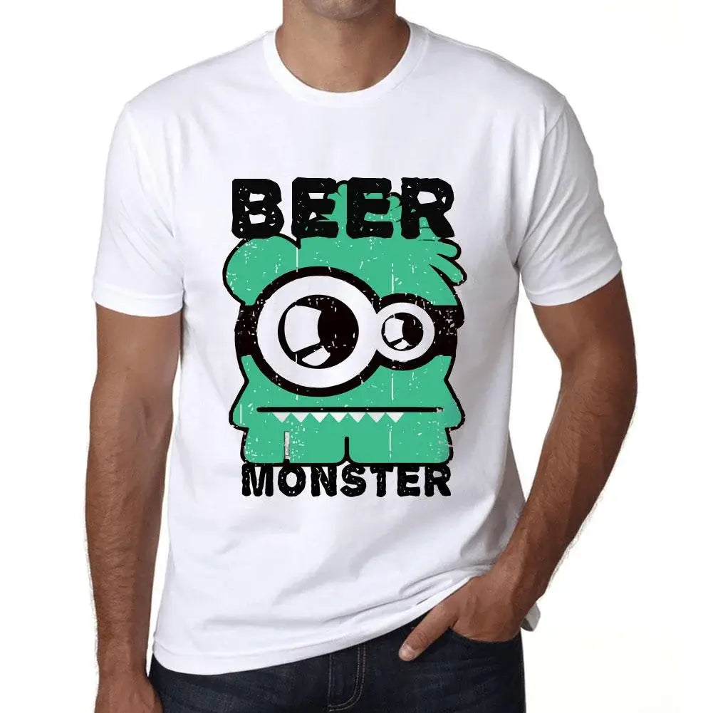 Men's Graphic T-Shirt Beer Monster Eco-Friendly Limited Edition Short Sleeve Tee-Shirt Vintage Birthday Gift Novelty